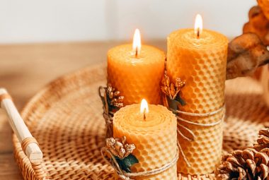 Homemade Beeswax Candles