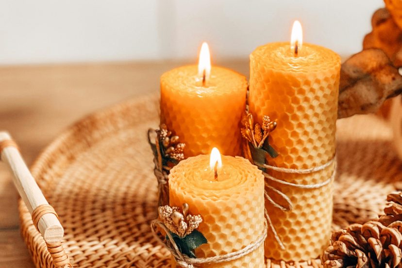 Homemade Beeswax Candles
